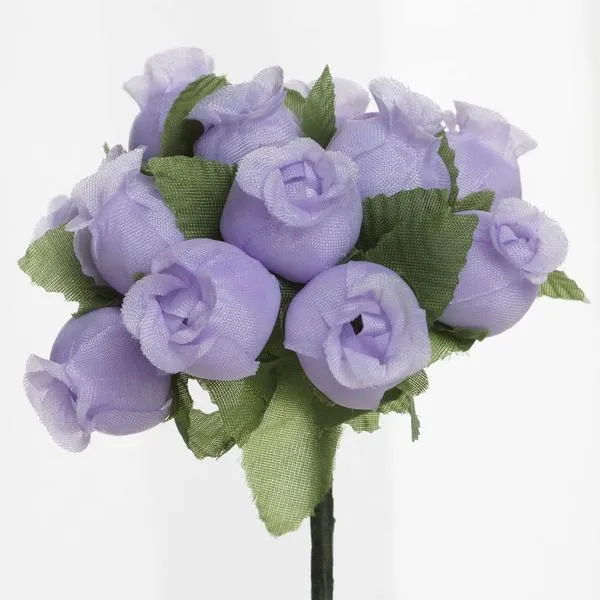 144 Artificial 3/4” Lavender Poly Rose Buds DIY Wedding Bouquet Flowers Craft Decoration