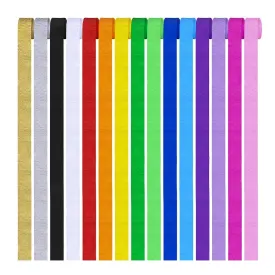 15 Rolls Of 405 Yards | Party Streamers | Crepe Paper Background Decoration | Rainbow Streamers For Photo Booth