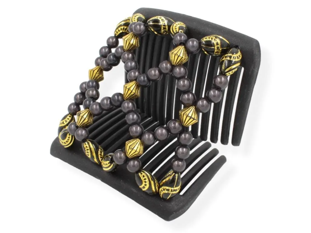 African Butterfly Chameleon Hair Comb - Ndalena Black 44