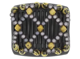 African Butterfly Chameleon Hair Comb - Ndalena Black 44