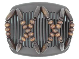 African Butterfly Hair Comb - Beada Brown 221