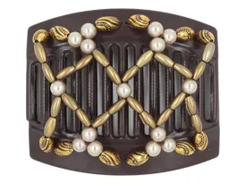 African Butterfly Thick Hair Comb - Ndalena Brown 175