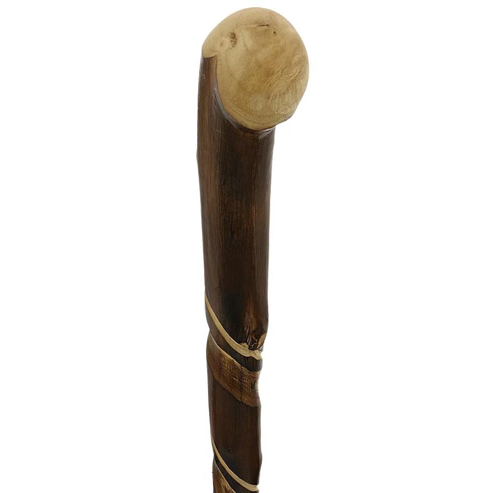 Artisan Crafted: Flamed Chestnut Shaft with Root Knobbed Handle