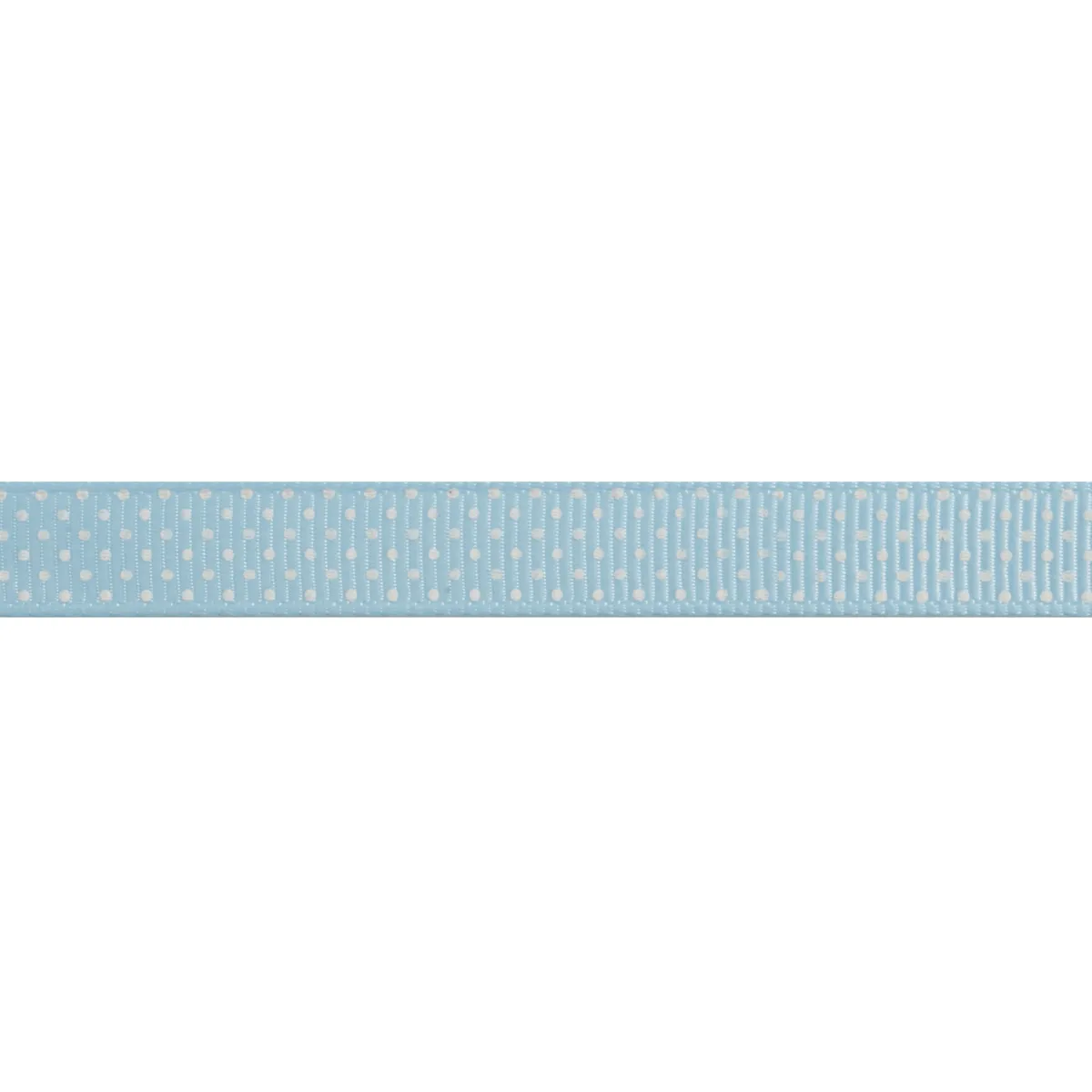 Bowtique Small Blue Polka Dot Grosgrain Ribbon - 5m x 10mm Roll