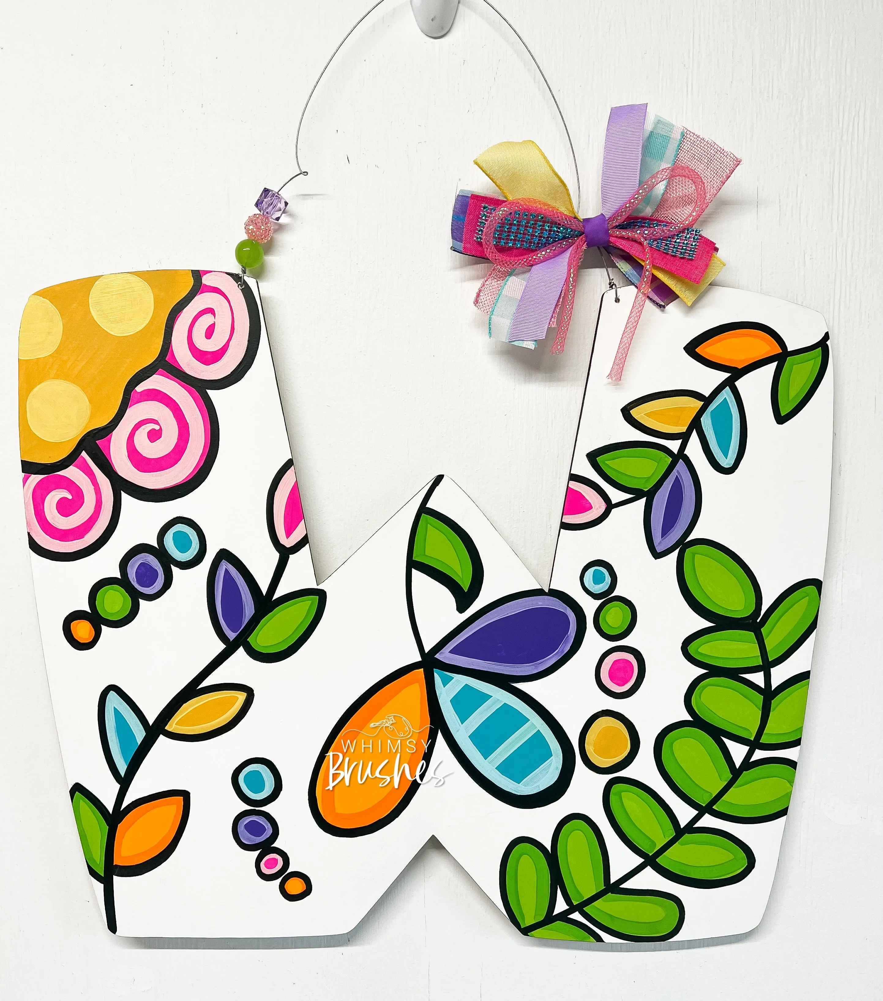 Bright and Colorful Inital Doorhanger