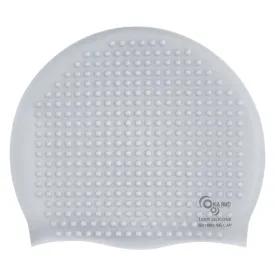 Bubble Drop Design Hair Protection Silicone Swimming Cap Universal Size | Grey