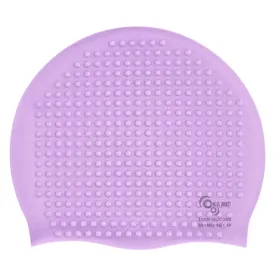 Bubble Drop Design Hair Protection Silicone Swimming Cap Universal Size