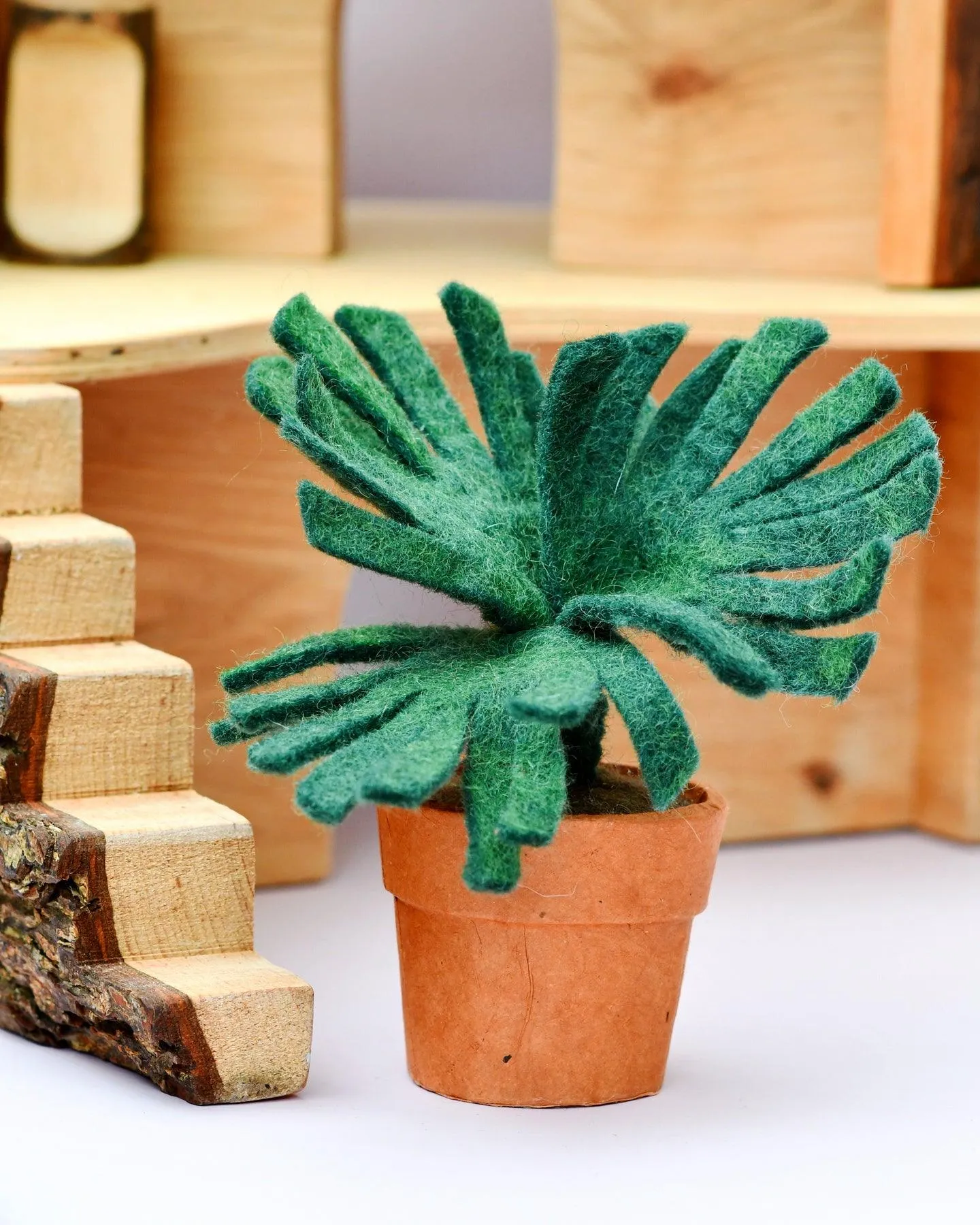 Felt Chalk Sticks Succulent Plant with Lokta Paper Pot