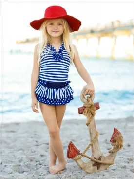 Girls Beachy Keen Bow One Piece Swimsuit