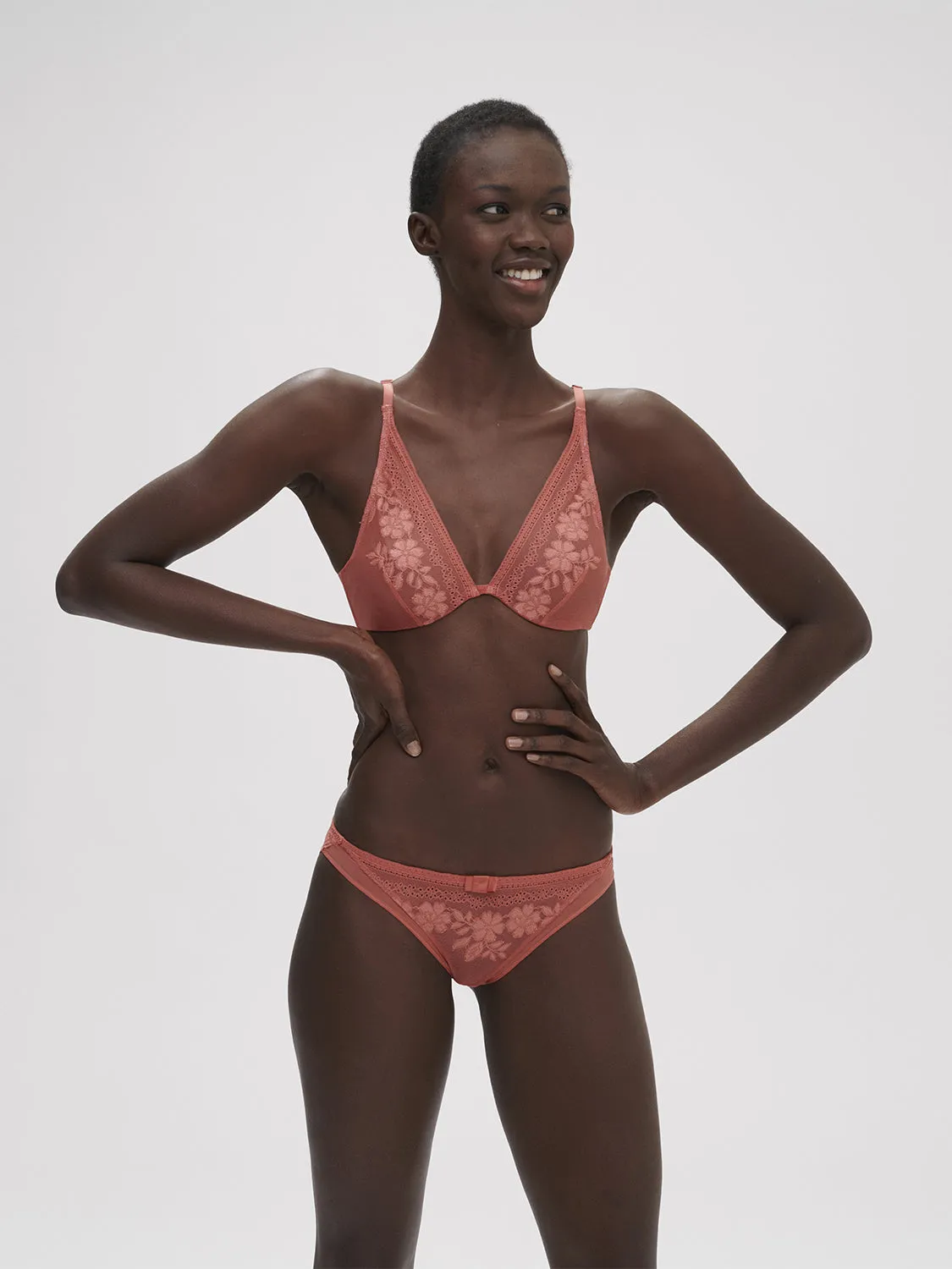 Heloise Underwire Triangle - Texas Pink