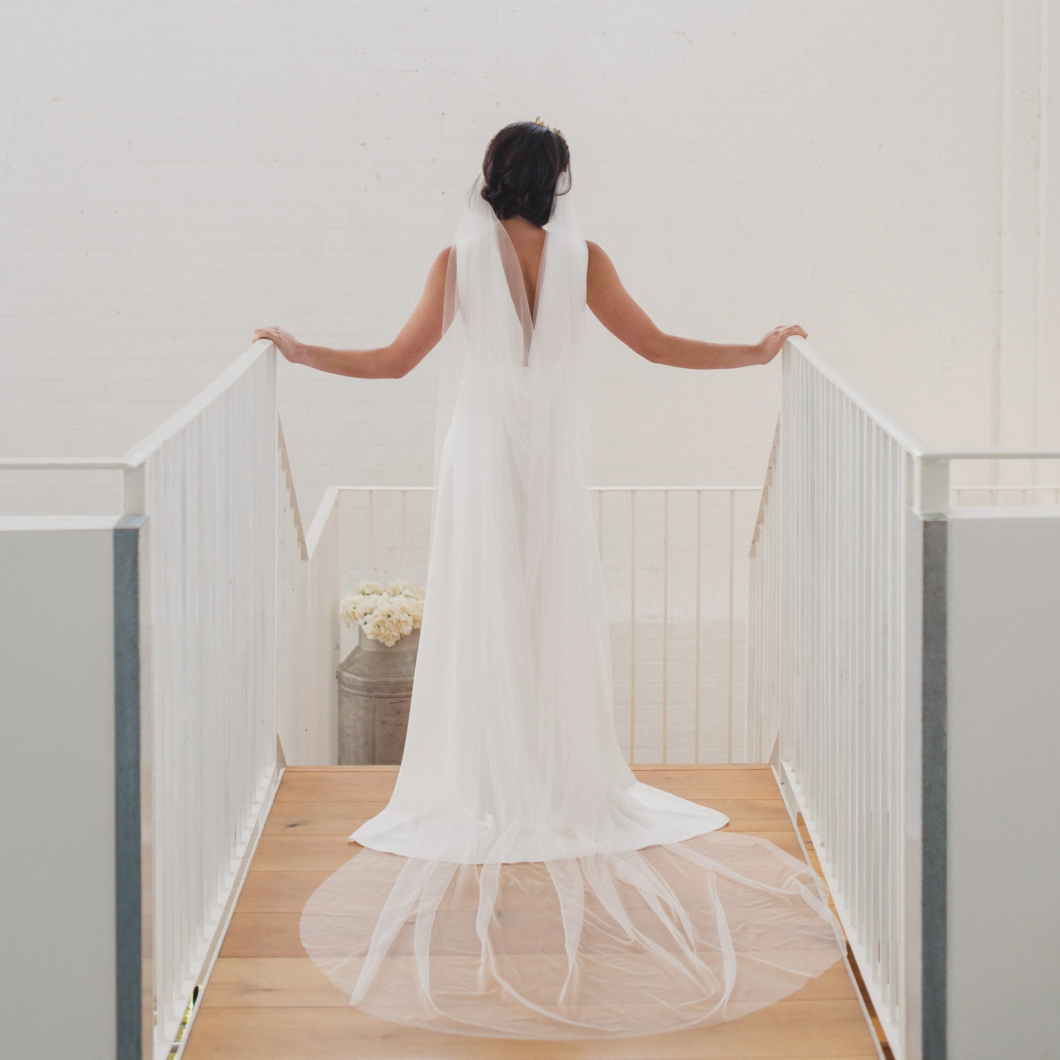 LIBERTY | Soft tulle draped veil (medium width)