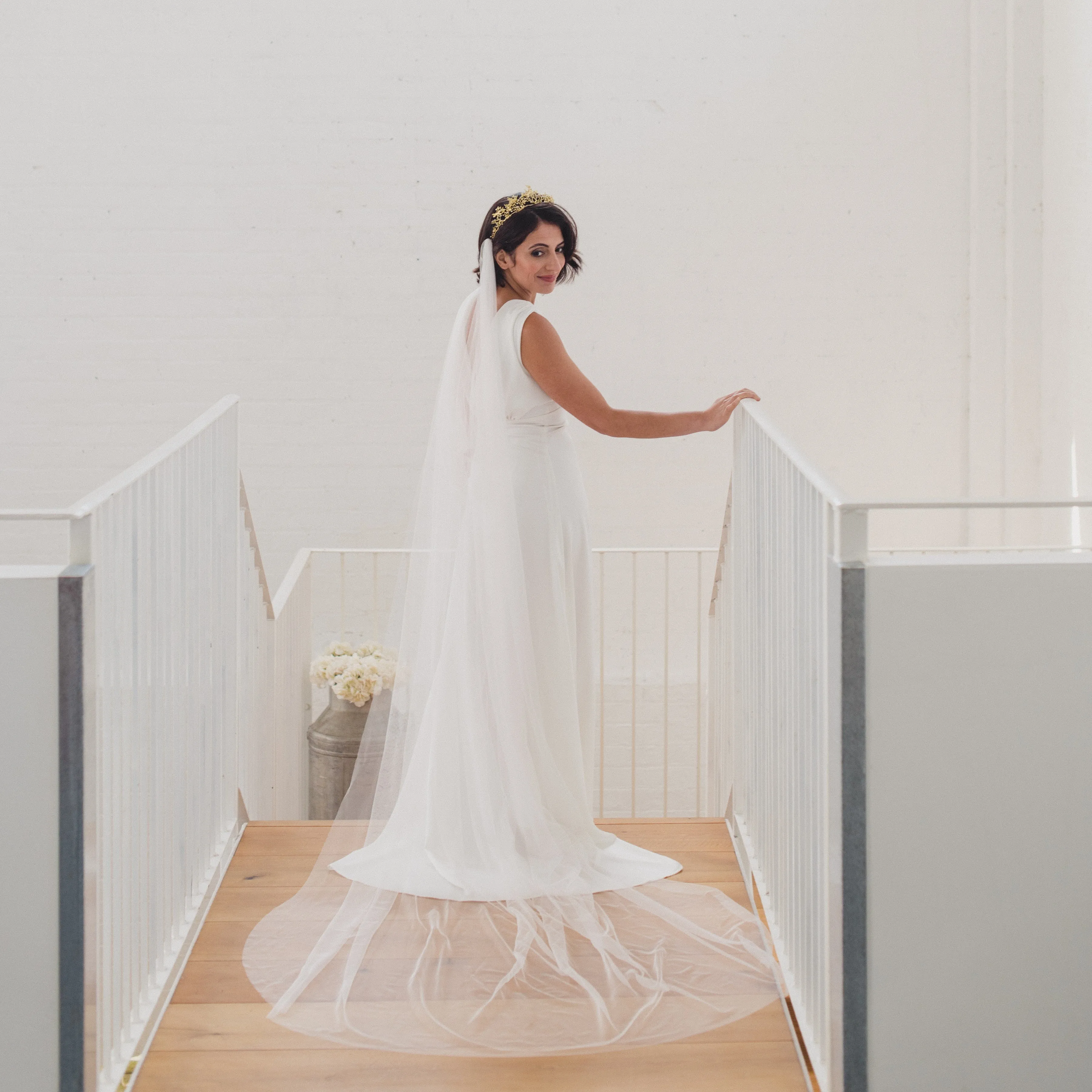 LIBERTY | Soft tulle draped veil (medium width)