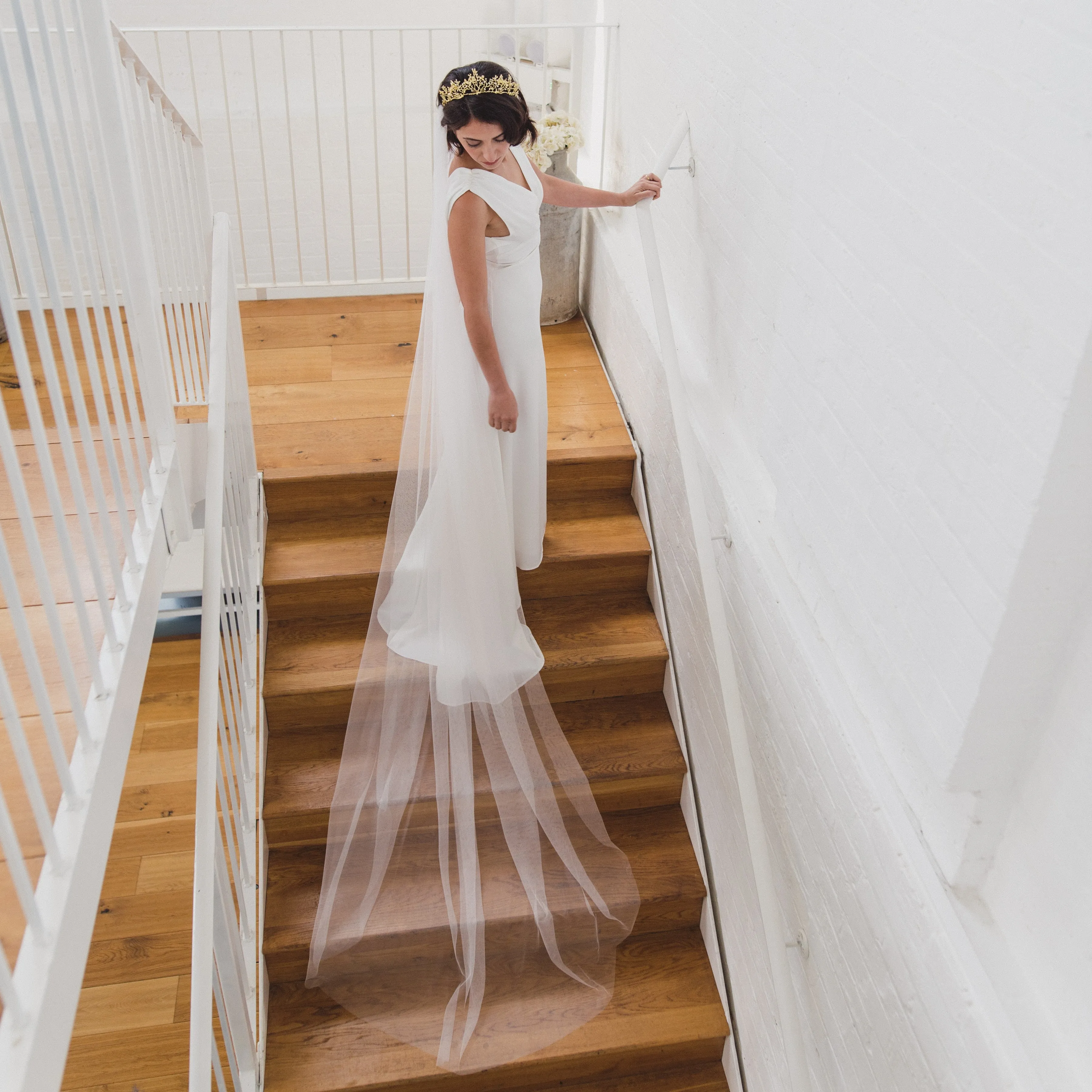 LIBERTY | Soft tulle draped veil (medium width)