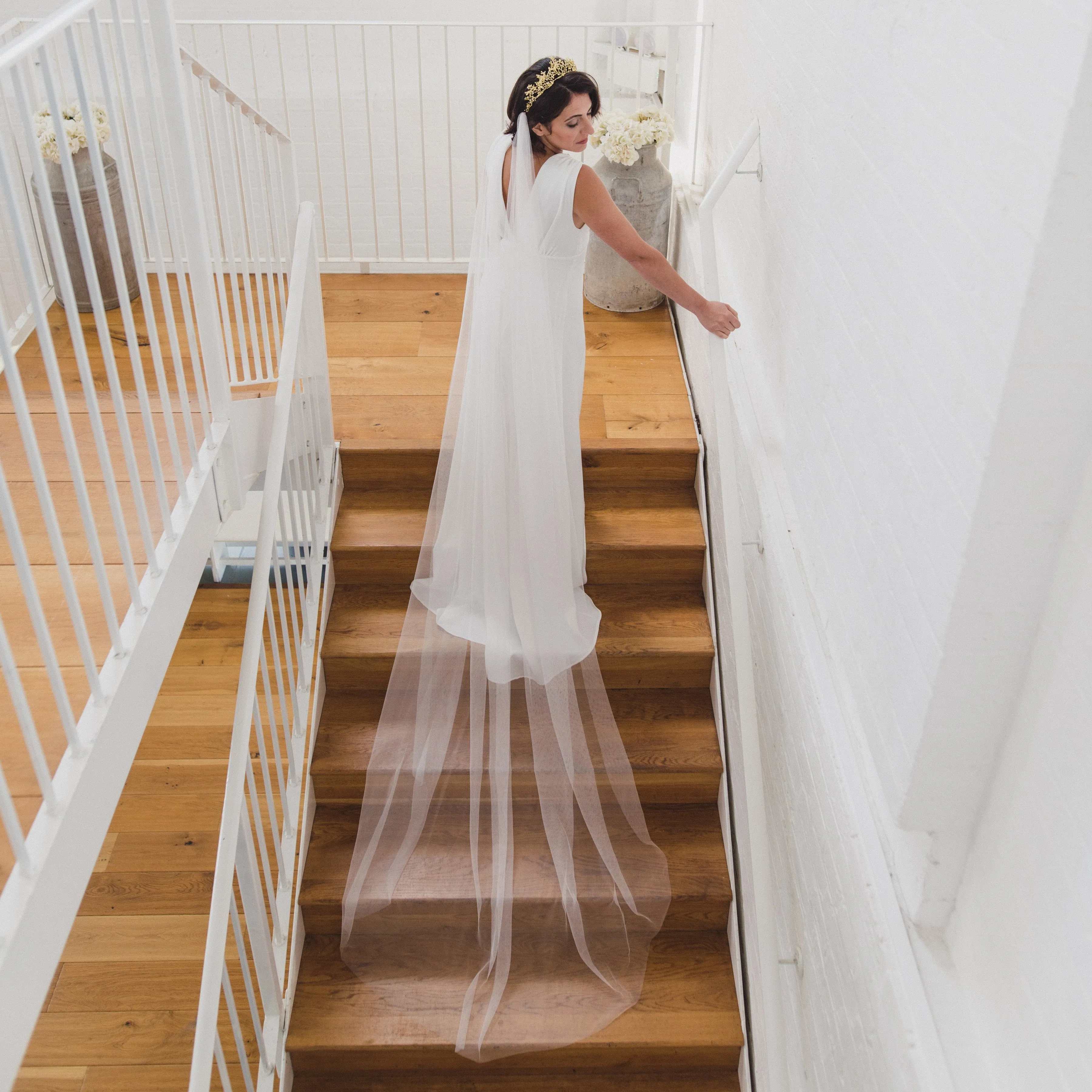 LIBERTY | Soft tulle draped veil (medium width)