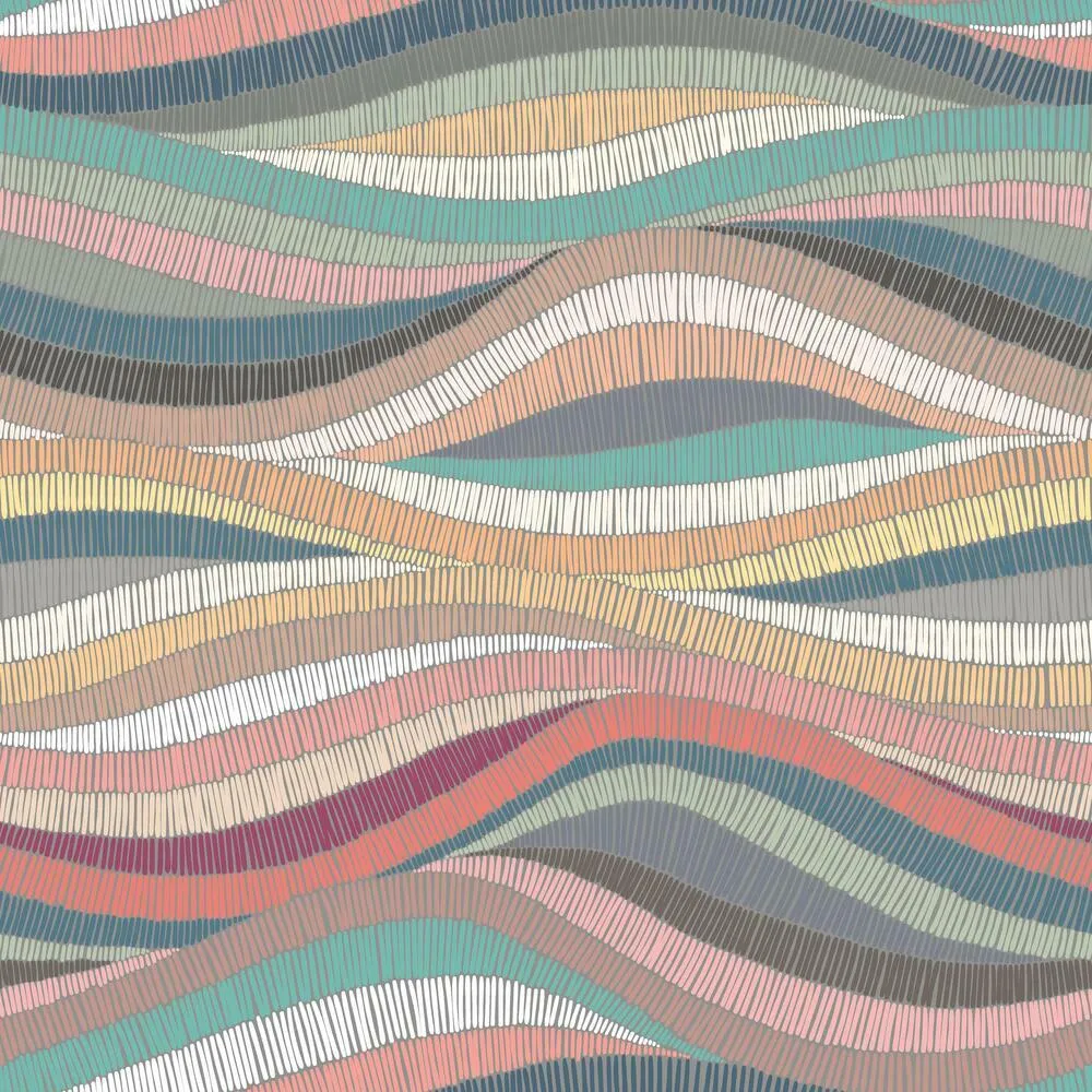 Mosaic Waves Peel and Stick Wallpaper