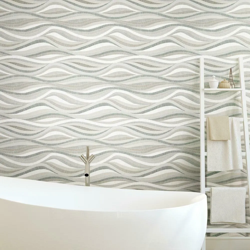 Mosaic Waves Peel and Stick Wallpaper