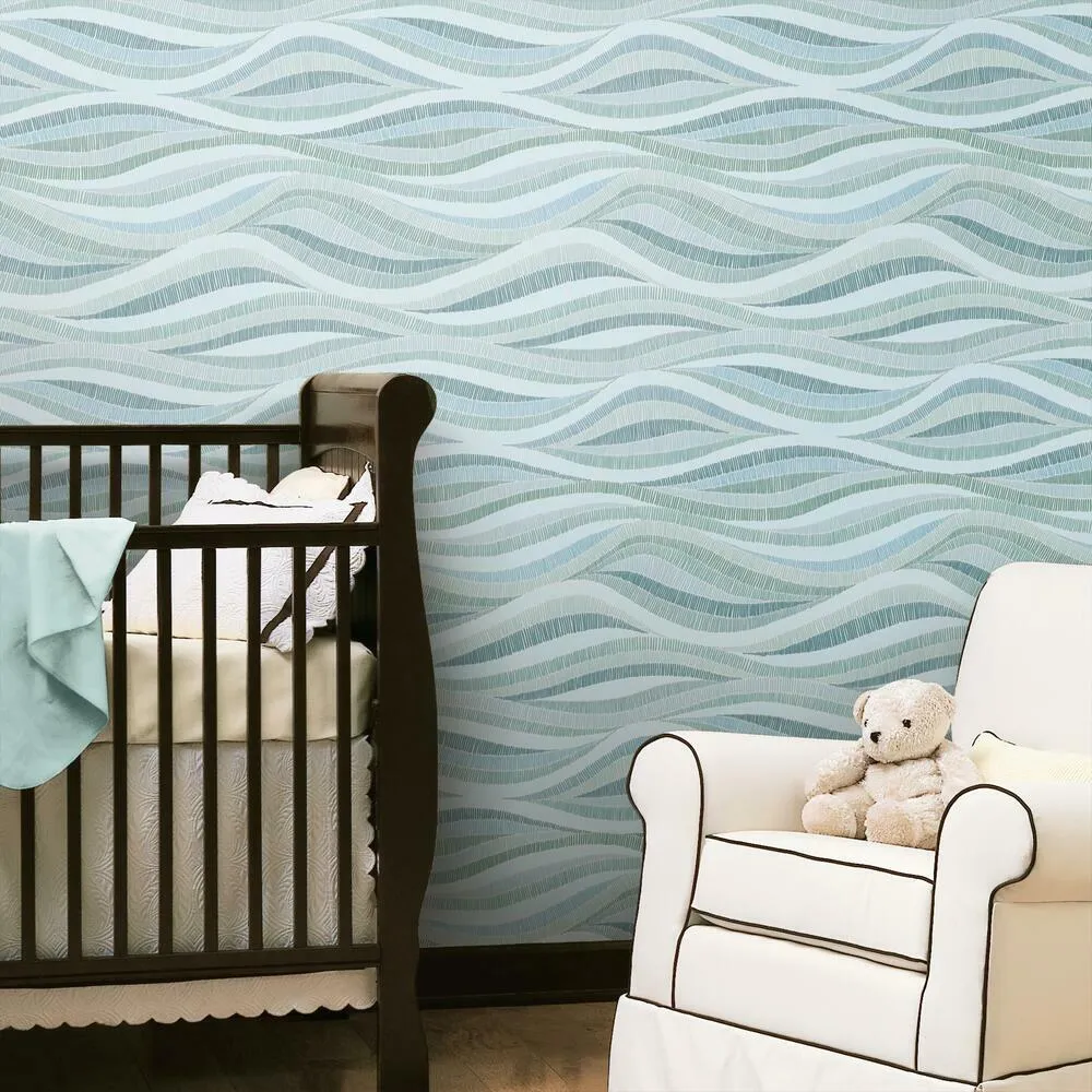 Mosaic Waves Peel and Stick Wallpaper