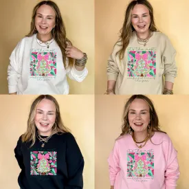 Online Exclusive | "It's the Most Wonderful Time of the Year" Coquette Christmas Tree Graphic Sweatshirt in Multiple Color Options