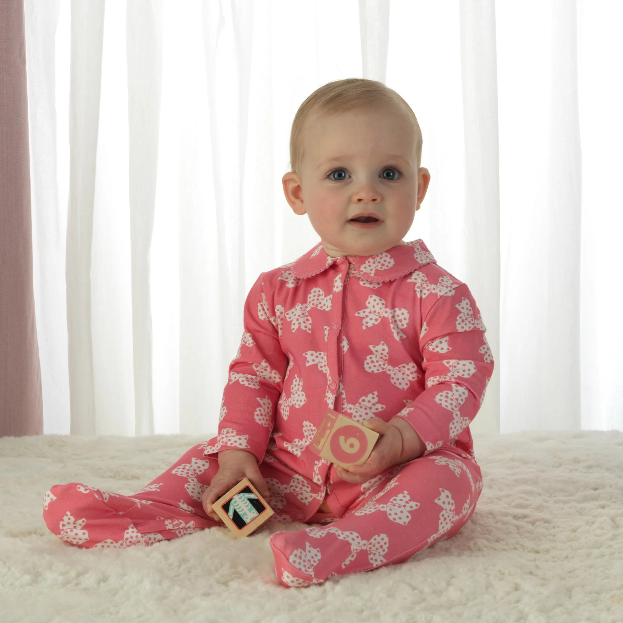 Polka Dot Bow Babygro