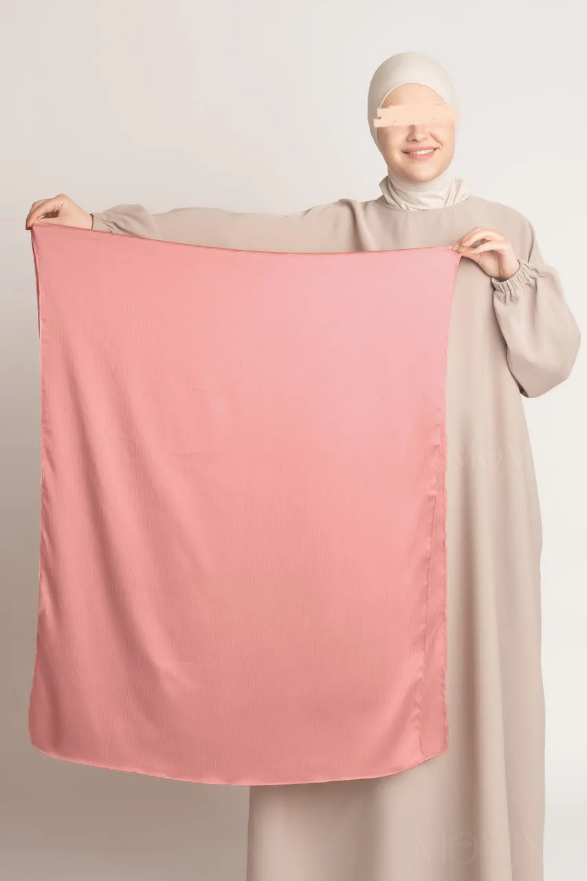 Satin Crinkle Hijab - Pink Opal