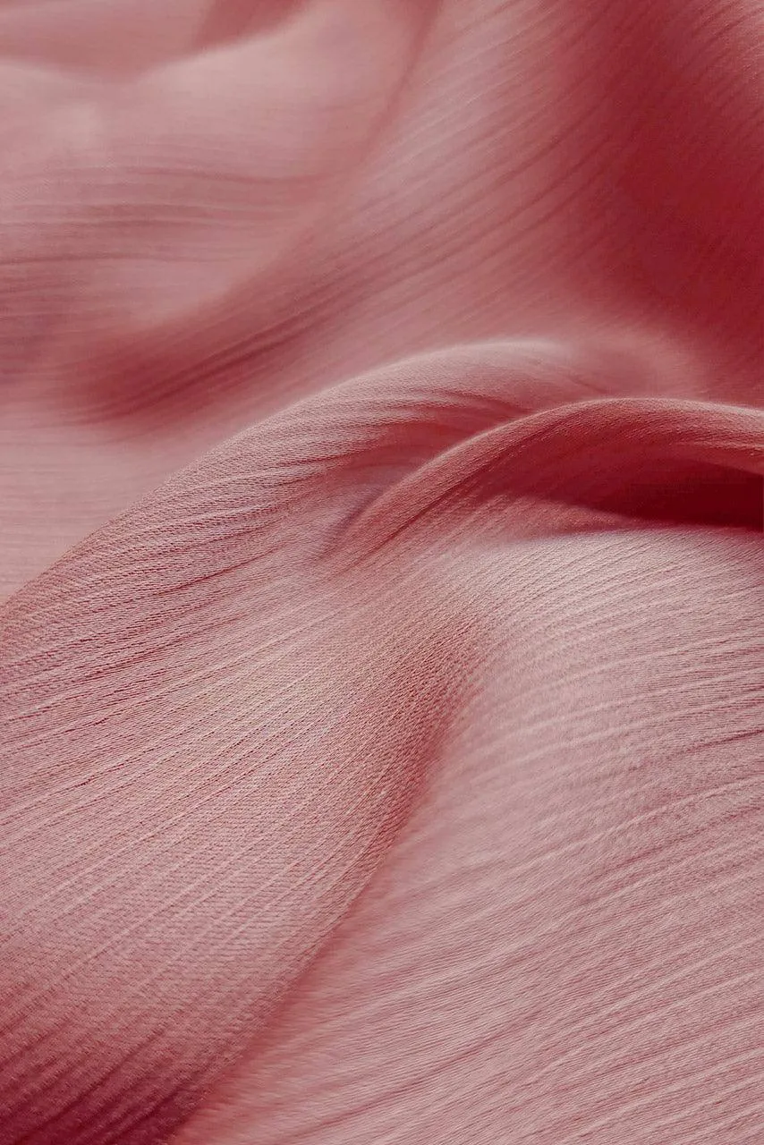 Satin Crinkle Hijab - Pink Opal