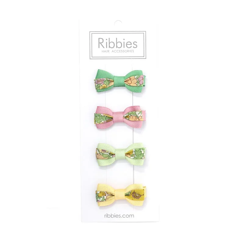 Set of 4 Liberty Bows - Meadow Song - Mustard