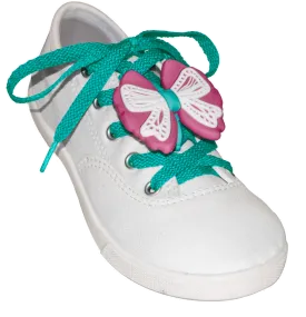 ShoeFlys ® Funsets™ | Bow with Turquoise Laces