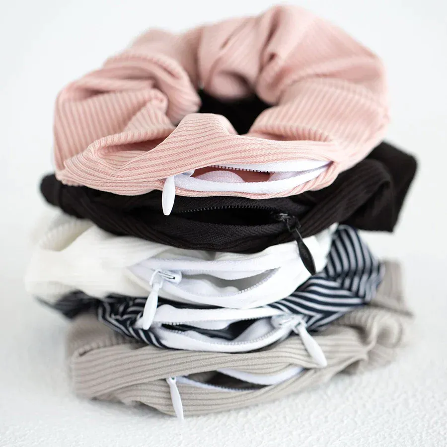 Striped Hair Scrunchies