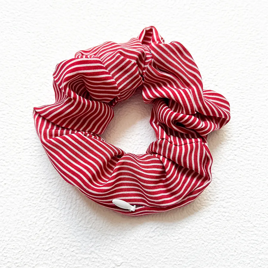 Striped Hair Scrunchies