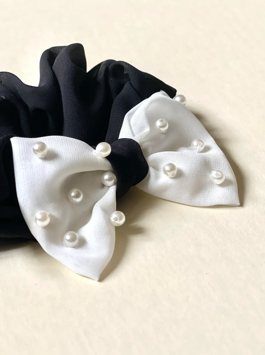 The Grace Bow | Chiffon Bow Scrunchie | Oversized Scrunchie | Luxury Designer Hair Accessories | Handmade