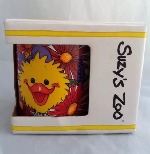 Vintage Suzy's Zoo Suzy Ducken and the Daisies Ceramic Collectible Mug 1993 12 oz Cup