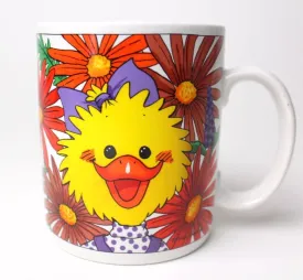 Vintage Suzy's Zoo Suzy Ducken and the Daisies Ceramic Collectible Mug 1993 12 oz Cup